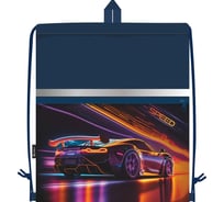 Сумка для сменной обуви LAMARK Скорость, 41x48 см, на шнурке, карман на молнии, светоотражающая лента, ручка-петля SB0011-17