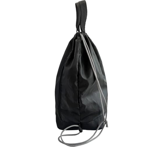 Сумка для сменной обуви LAMARK на шнурке серия, черный, 41x38 cм, усиленное дно, ручки, светоотражающие элементы SB0040-01