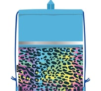 Сумка для сменной обуви LAMARK Leopard, 33x42 см, на шнурке, карман на молнии, светоотражающая лента, ручка-петля SB0022-16