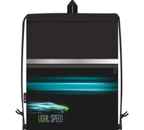 Сумка для сменной обуви LAMARK Light speed, 33x42 см, на шнурке, карман на молнии, светоотражающая лента, ручка-петля SB0022-21
