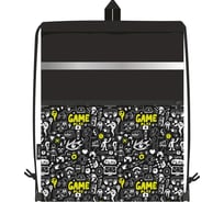 Сумка для сменной обуви LAMARK Monster Game, 33x42 см, на шнурке, карман на молнии, светоотражающая лента, ручка-петля SB0022-03