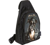 Сумка-слинг LAMARK Dog Blues, 2 отделения, молнии, регулируемый ремень SLB001-05