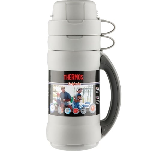 Термос THERMOS 34 серия 0.5 литра, стеклянная колба, белый 923707-w 1