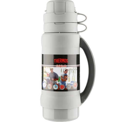 Термос THERMOS 34 серия 1 литр, стеклянная колба, белый 923714-w