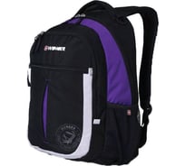 Рюкзак WENGER чёрный/фиолетовый/серебристый, 600D, 32х15х45 см, 22 л 13852915