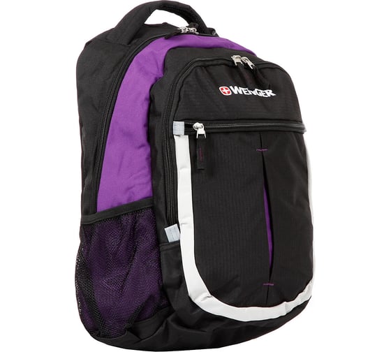 Рюкзак WENGER чёрный/фиолетовый/серебристый, 600D, 32х15х45 см, 22 л 13852915