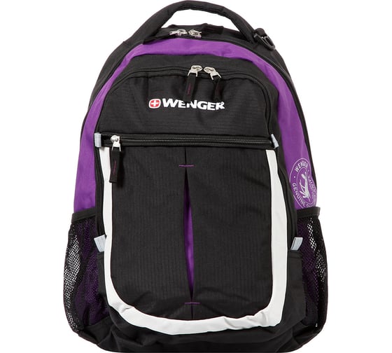 Рюкзак WENGER чёрный/фиолетовый/серебристый, 600D, 32х15х45 см, 22 л 13852915