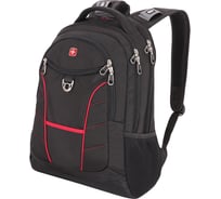 Рюкзак WENGER 15”, чёрный/красный, полиэстер, 35х20х47 см, 33 л 1178215