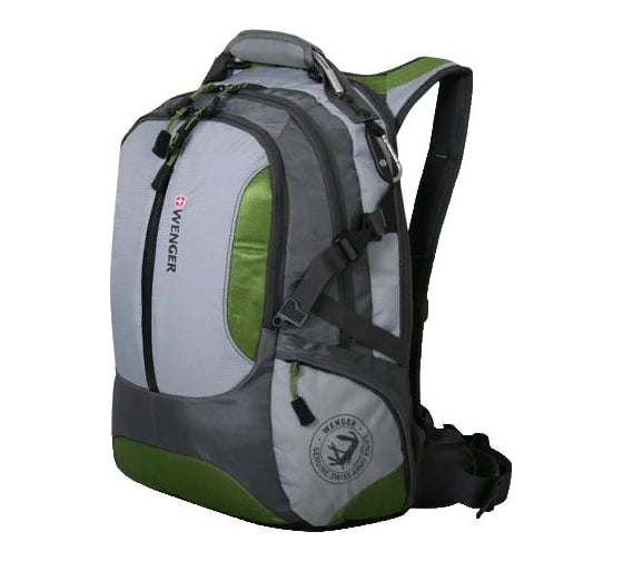 Рюкзак WENGER 15, зелёный/серый, полиэстер 1200D, 36х17х50 см, 30 л 15914415
