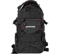Рюкзак WENGER чёрный/красный, полиэстер 1200D, 23х18х47 см, 22 л 13022215