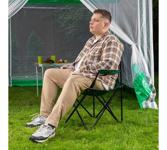 Складной стул PALISAD Camping с подлокотниками и подстаканникам, 81х51х86 см 69608