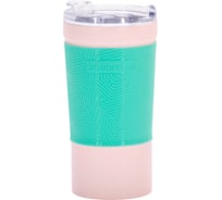 Термокружка Kamille 380ml, нержавеющая сталь, с TPR вставкой 2046