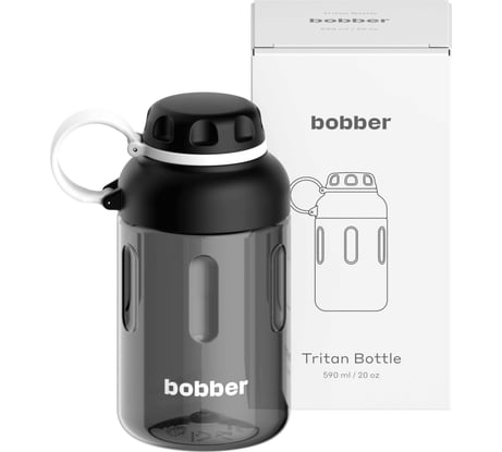 Бутылка питьевая бытовая BOBBER 0.59 л Tritan Bottle-590 Black Coffee