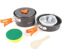 Набор кемпинговой посуды Следопыт Compact, на 2 персоны, анодированный алюминий, в чехле /24/ PF-CWS-K06