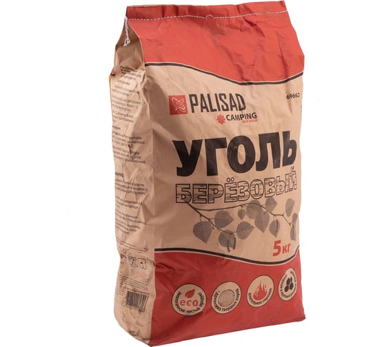 Берёзовый уголь PALISAD Camping 5 кг 69662