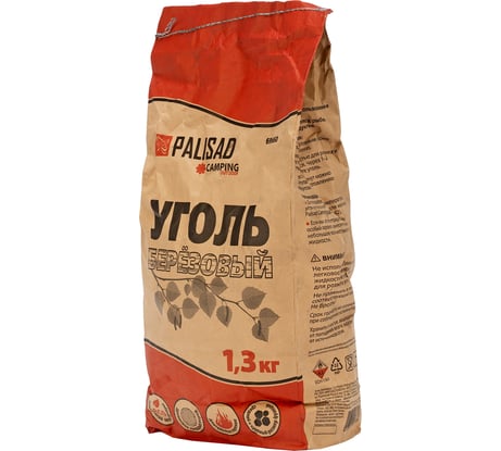 Берёзовый уголь PALISAD Camping 1.3 кг 69660