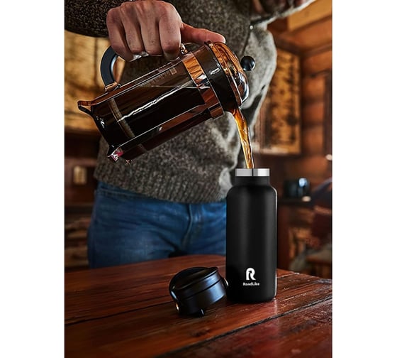 Термобутылка RoadLike Flask 600мл, черная 294411