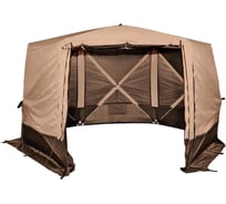 Шатер быстросборный Следопыт 6 стен, 3.35x3.85 м, h-2.25 м, S по полу 9.3 кв.м, цвет SANDSTORM PF-TOR-K11