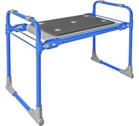 Складная садовая скамейка с мягким сиденьем NIKA 2 голубой NSKM2BL