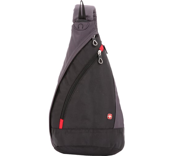 Рюкзак с одним плечевым ремнем Swissgear черный/серый, 25x15x45 см, 7 л SA1092230