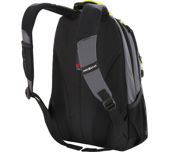 Рюкзак Swissgear серый/лаймовый, 32x15x46 см, 22 л SA3165426408