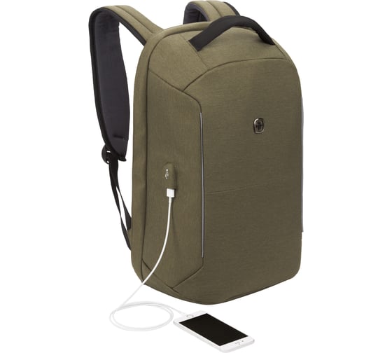 Рюкзак-антивор Swissgear 15'', хаки, 31x16x47 см, 23 л 2713656408