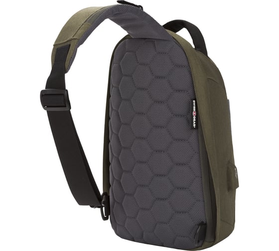 Рюкзак-антивор с одним плечевым ремнем Swissgear хаки, 21x12,5x34 см, 8,5 л 2712656550