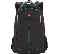 Рюкзак Swissgear черный/бирюзовый, 32x15x46 см, 22 л SA3165206408