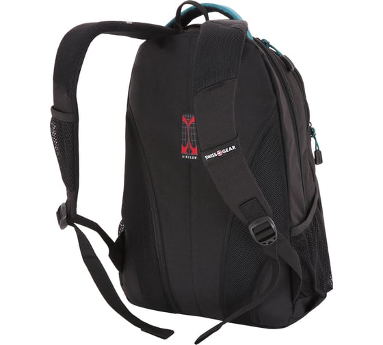 Рюкзак Swissgear черный/бирюзовый, 32x15x46 см, 22 л SA3165206408