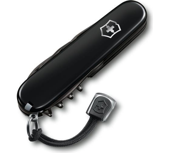 Нож Victorinox Spartan PS, 91 мм, 13 функций, чёрный, с темляком 1.3603.3P
