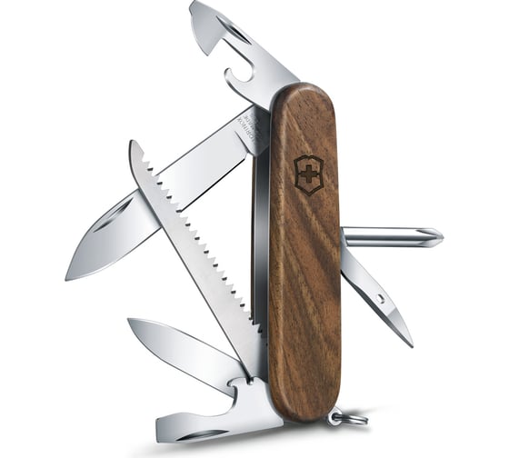 Нож Victorinox Hiker, 91 мм, 11 функций, рукоять из орехового дерева 1.4611.63