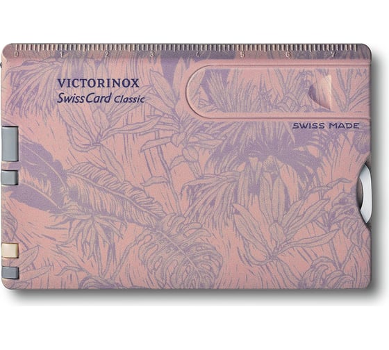 Швейцарская карточка Victorinox SwissCard Classic, розовая 0.7155