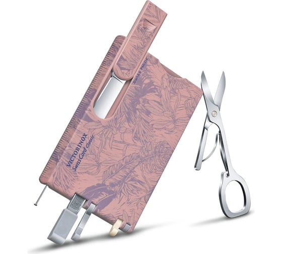 Швейцарская карточка Victorinox SwissCard Classic, розовая 0.7155