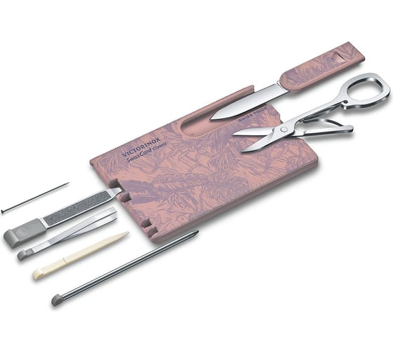 Швейцарская карточка Victorinox SwissCard Classic, розовая 0.7155