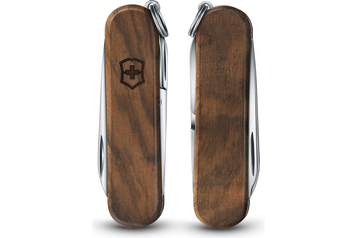 Нож-брелок Victorinox Classic SD, 58 мм, 5 функций, рукоять из орехового  дерева 0.6221.63 - выгодная цена, отзывы, характеристики, фото - купить в  Москве и РФ