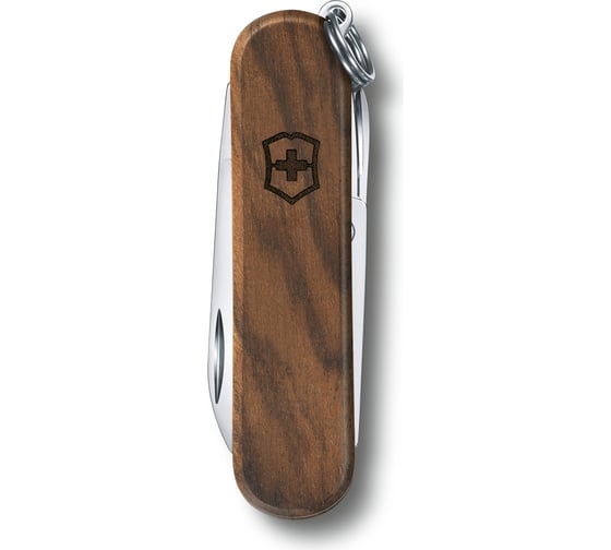 Нож-брелок Victorinox Classic SD, 58 мм, 5 функций, рукоять из орехового дерева 0.6221.63