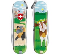 Нож-брелок Victorinox Classic LE 2020 Swiss Wrestling, 58 мм, 7 функций 0.6223.L2009