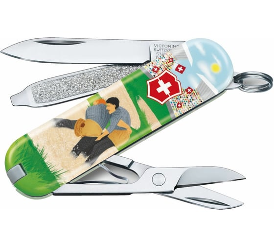 Нож-брелок Victorinox Classic LE 2020 Swiss Wrestling, 58 мм, 7 функций 0.6223.L2009