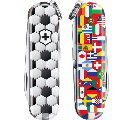 Нож-брелок Victorinox Classic LE 2020 World Of Soccer, 58 мм, 7 функций 0.6223.L2007