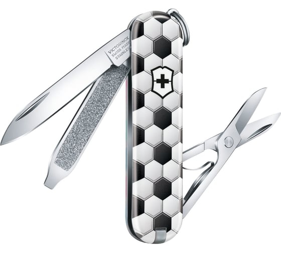 Нож-брелок Victorinox Classic LE 2020 World Of Soccer, 58 мм, 7 функций 0.6223.L2007