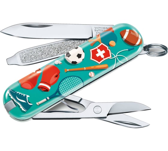 Нож-брелок Victorinox Classic LE 2020 Sports World, 58 мм, 7 функций 0.6223.L2010