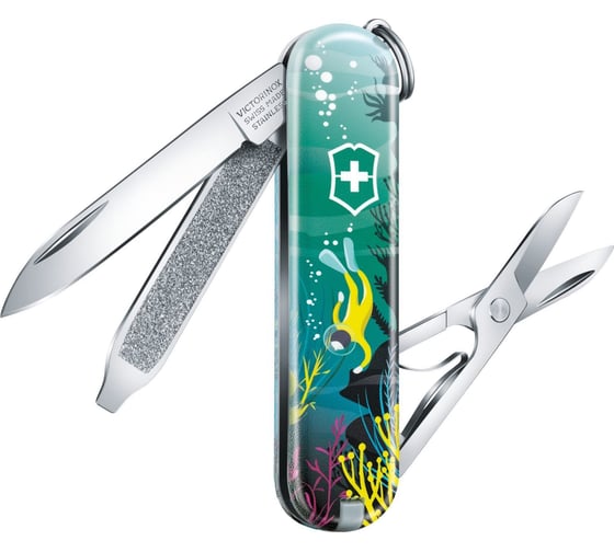 Нож-брелок Victorinox Classic LE 2020 Deep Dive, 58 мм, 7 функций 0.6223.L2006