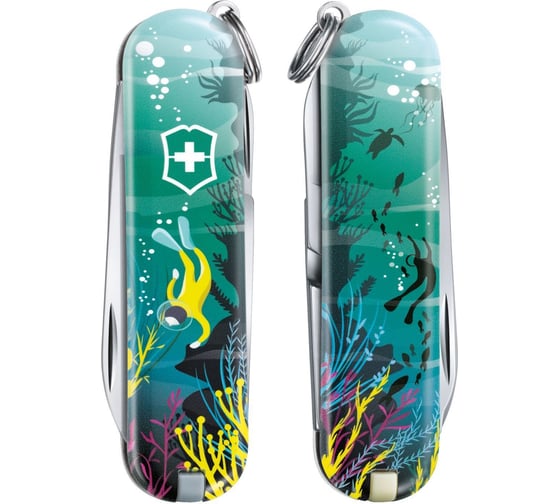 Нож-брелок Victorinox Classic LE 2020 Deep Dive, 58 мм, 7 функций 0.6223.L2006