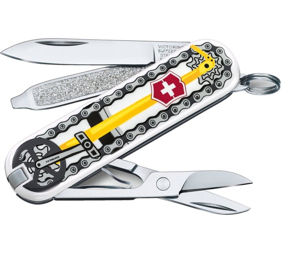 Нож-брелок Victorinox Classic LE 2020 Bike Ride, 58 мм, 7 функций 0.6223.L2001