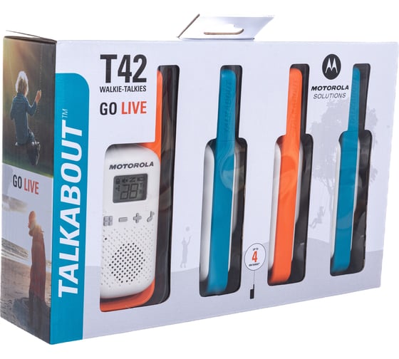 Комплект из четырех радиостанций Motorola T42 QUAD TALKABOUT, B4P00811MDKMAQ