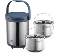 Термос THERMOS тм TCRA-6000-CS из нержавеющей стали, с емкостью для еды, 6 л 563361
