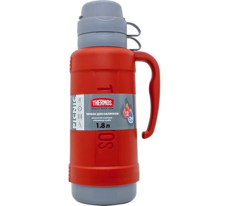 Термос THERMOS тм 40-180 со стеклянной колбой, Red, 1.8 л 674159