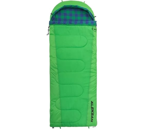 Спальный мешок Nisus ALEKSAN Wide 300L, 220x90 см, левый, шелтер, зеленый T-N-SB-AW-300L 370743 1