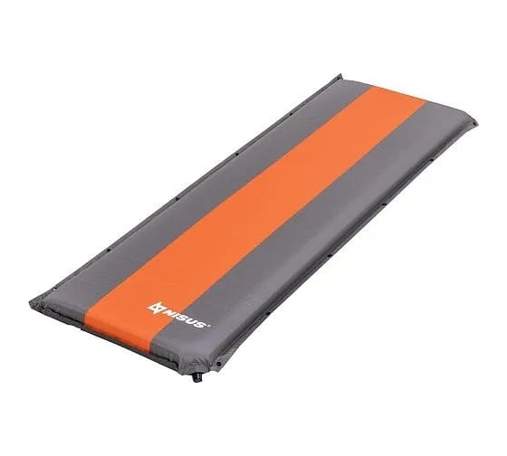 Коврик самонадувающийся Nisus 190x65x10 см, серый/оранжевый N-010-GO 361688 1