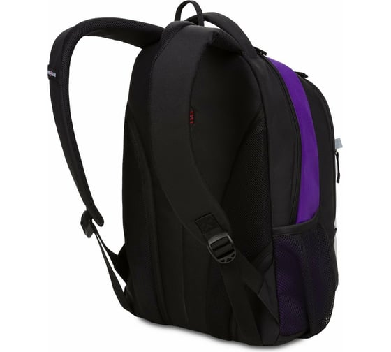 Рюкзак Swissgear, чёрный/фиолетовый/серебристый, 32х15х45 см, 22 л, SA13852915